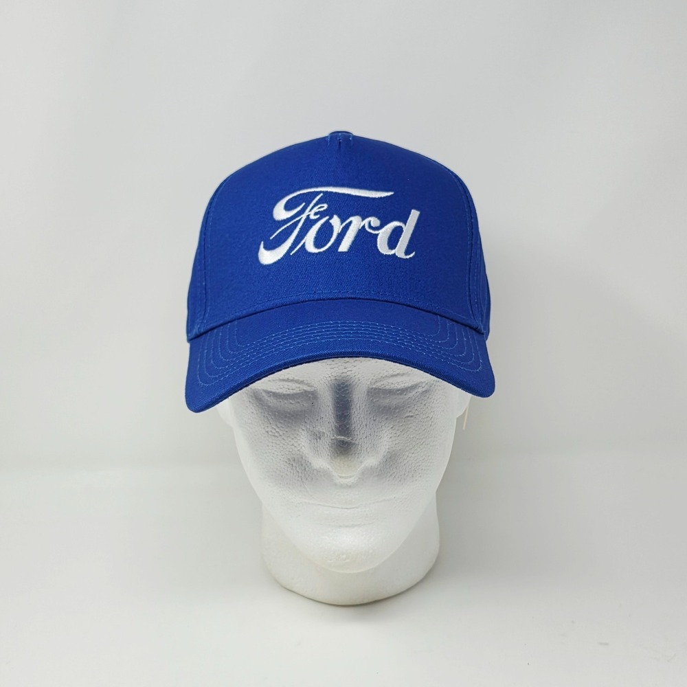 Ford Motor Company Twill Snapback Hat A-Frame Cap Classic Embroidered Royal Blue
